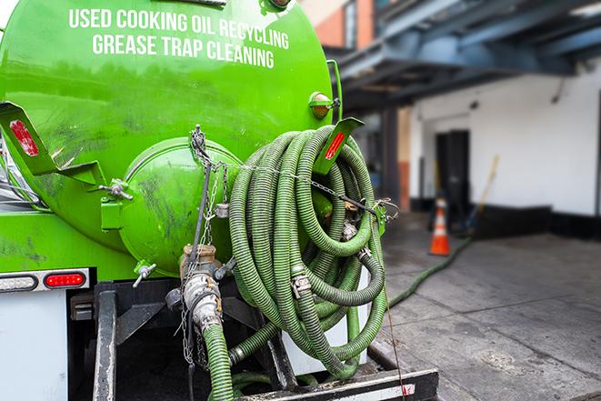 tank truck pumping out a grease trap in Bradford OH